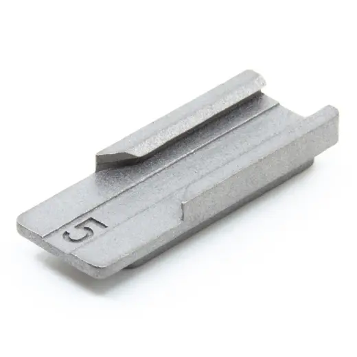 Armanov XL650/XL750 STATION ONE LOCATOR - #5 Ocelová vložka zavaděče nábojnic pro Dillon XL650 a XL750. Určeno pro ráže: .30 Luger, 7.62x25mm Tokarov, 9x19mm, .38 Super, 9x21mm.